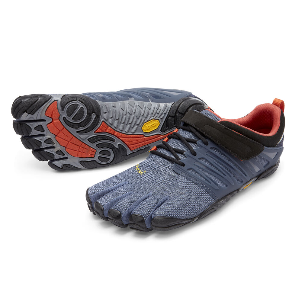 Vibram Fivefingers V-Train Mens Trail Running Shoes Indigo/Black/Blue Australia (IXZ617385)